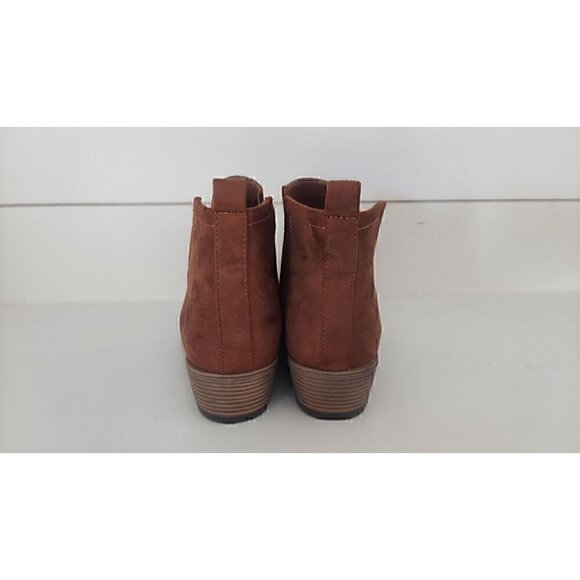 WOMEN'S JOURNEE COLLECTION CAMEL RIMI SIDE SLIT BOOTIES/NWOB, SIZE 8 - Picture 5 of 10